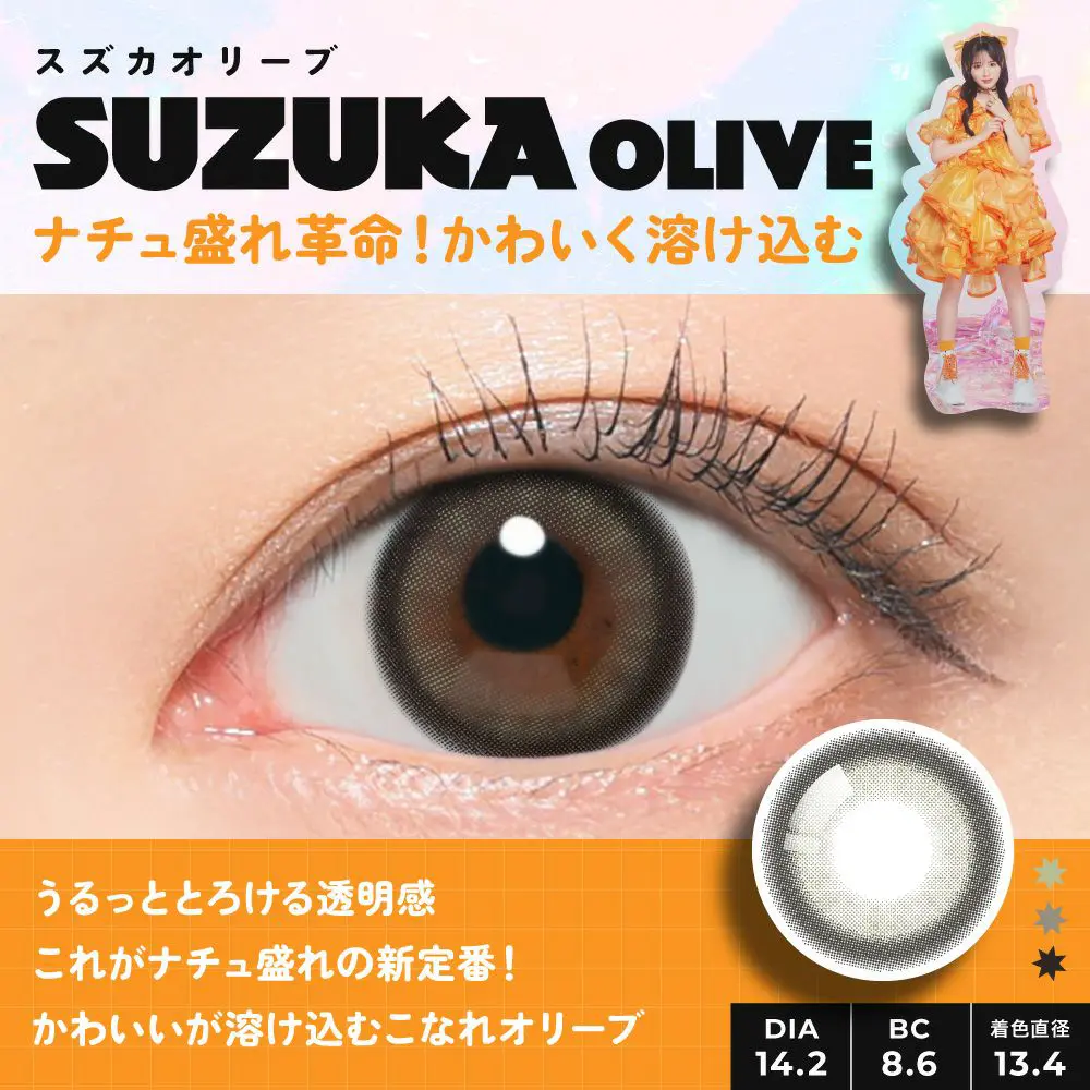 FruFru FRUITS ZIPPERコラボ 1day スズカオリーブのレンズ画像